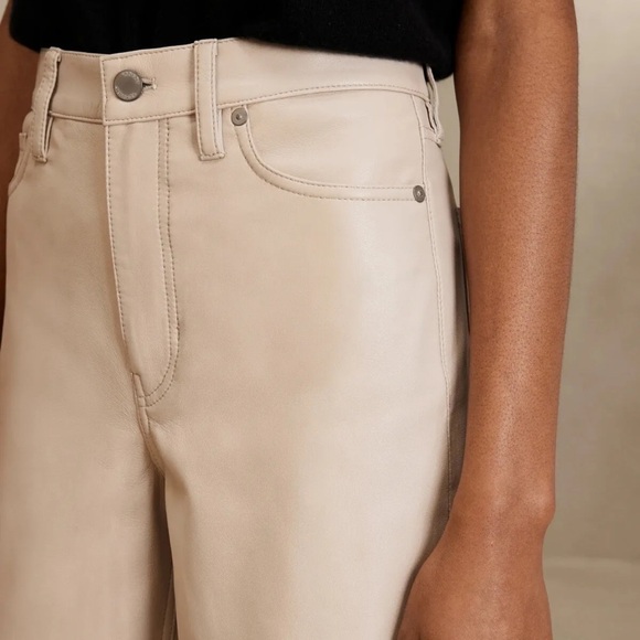 NWT! Banana Republic The Straight 100% Genuine Leather Pant - Multiple 🌸 - Picture 3 of 7